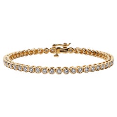 Diamond Tennis Bracelet, Bezel Set, 2 ctw