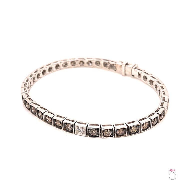 chocolate diamond tennis bracelet