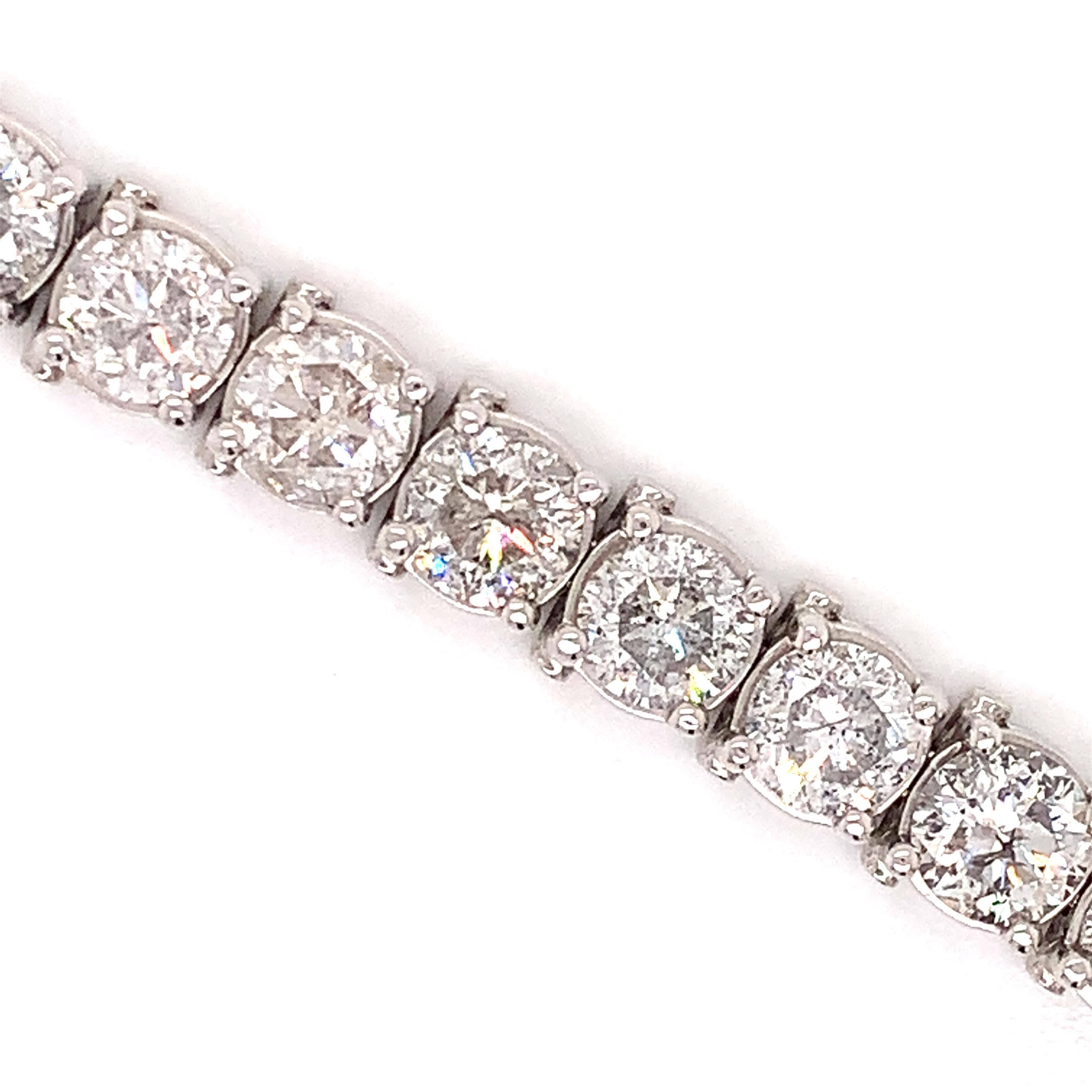 Diamant-Tennisarmband mit 29,75 Karat Diamanten in groen Diamanten (Zeitgenössisch)