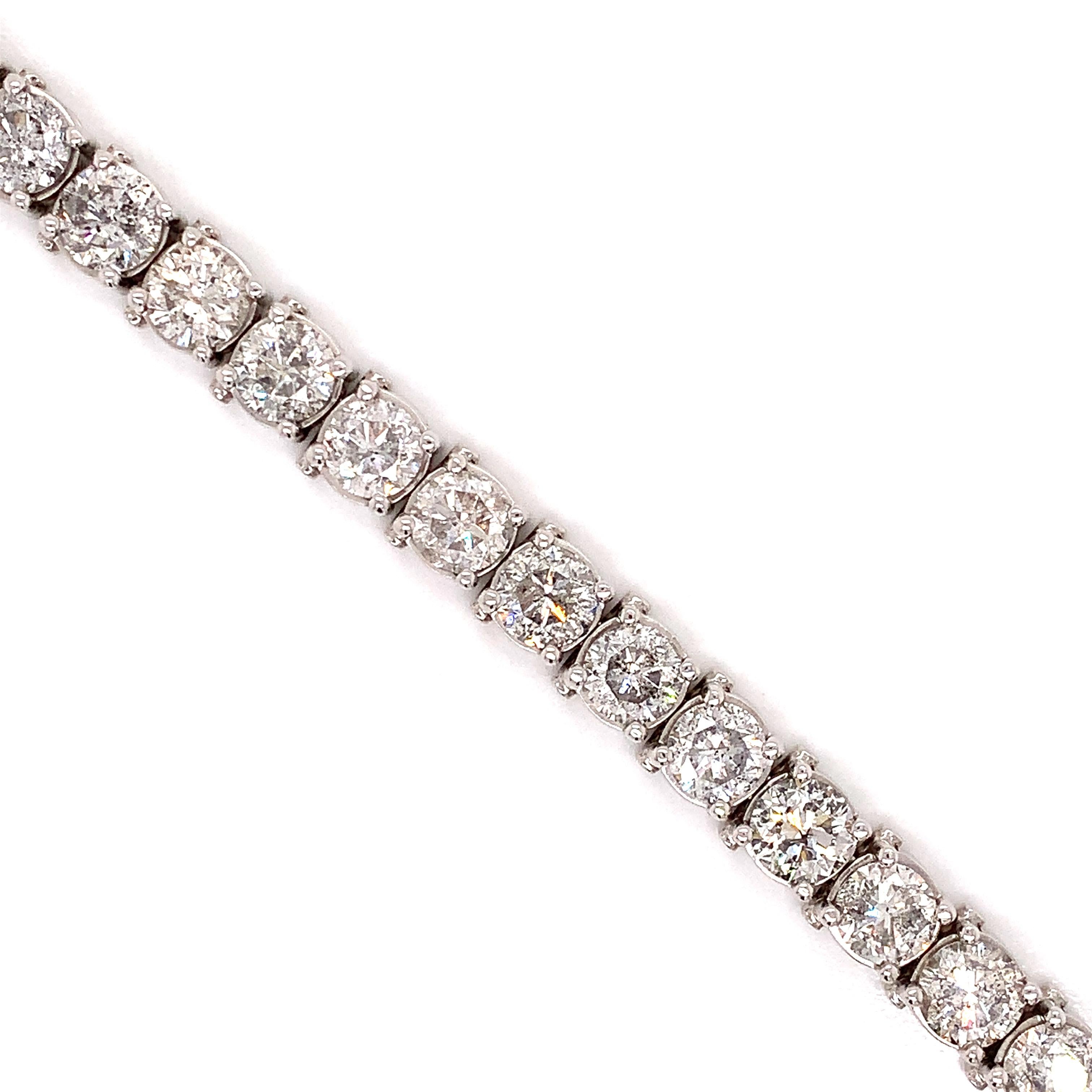 Diamant-Tennisarmband mit 29,75 Karat Diamanten in groen Diamanten 2