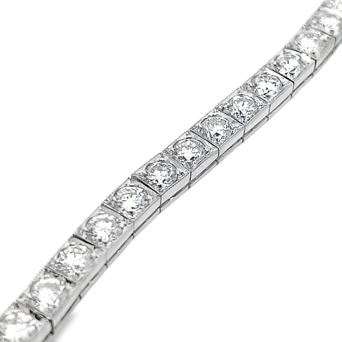 Diamant-Tennisarmband  im Zustand „Hervorragend“ im Angebot in New York, NY