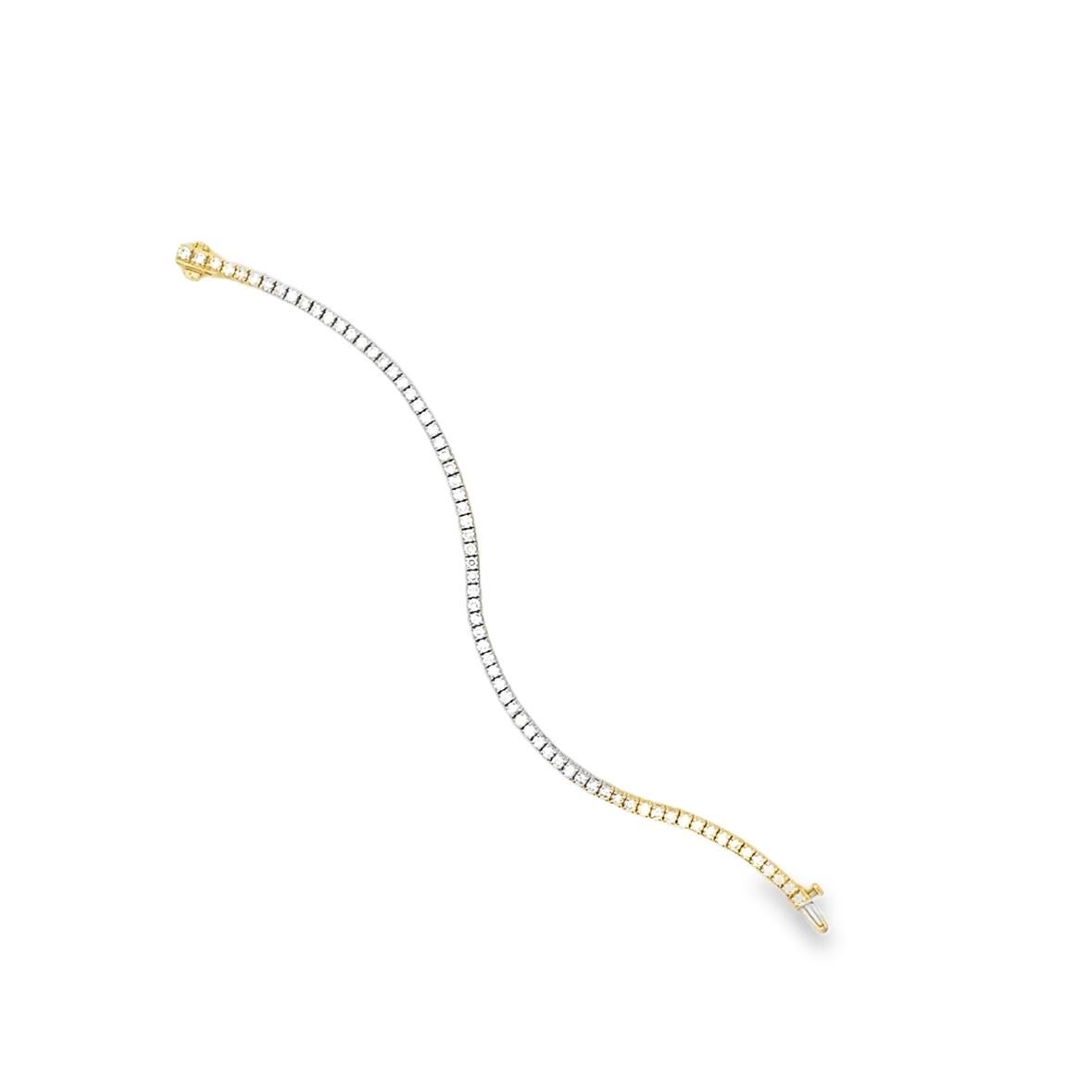 Women's or Men's Diamond Tennis Bracelet For Sale