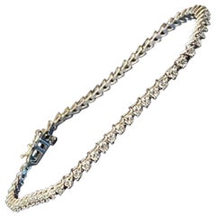 Round Shape Diamond Tennis Bracelet, Untreated, Color D-E