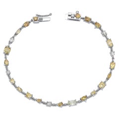 14-Karat-Weißgold Diamant-Tennisarmband