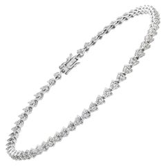 Pulsera de Tenis de Diamantes para Boda y Compromiso '1.00 cttw' en Oro Blanco de 18K