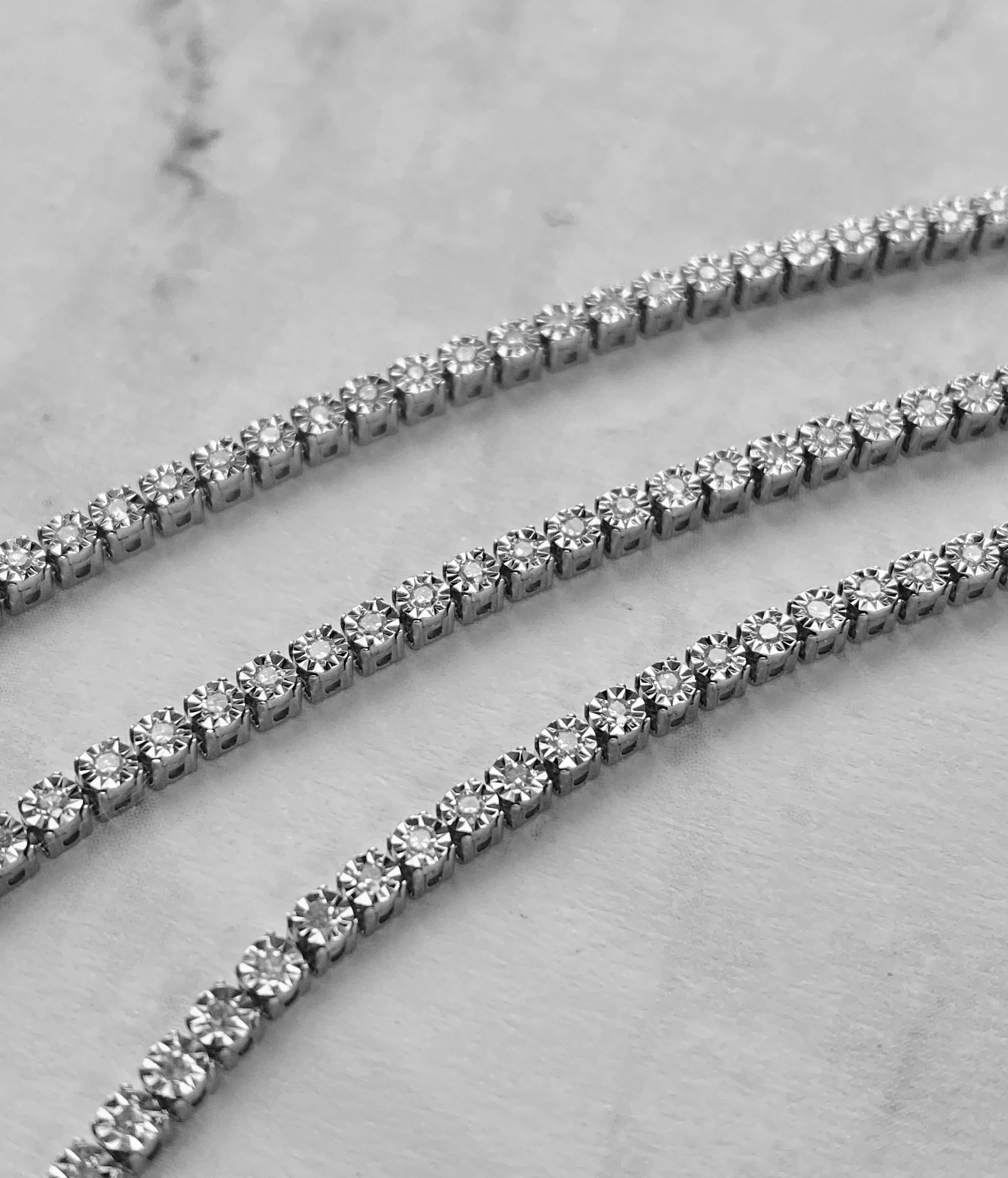 Diamond Tennis Bracelet, Half N Half Tennis Bracelet with Natural Diamonds Gold 1