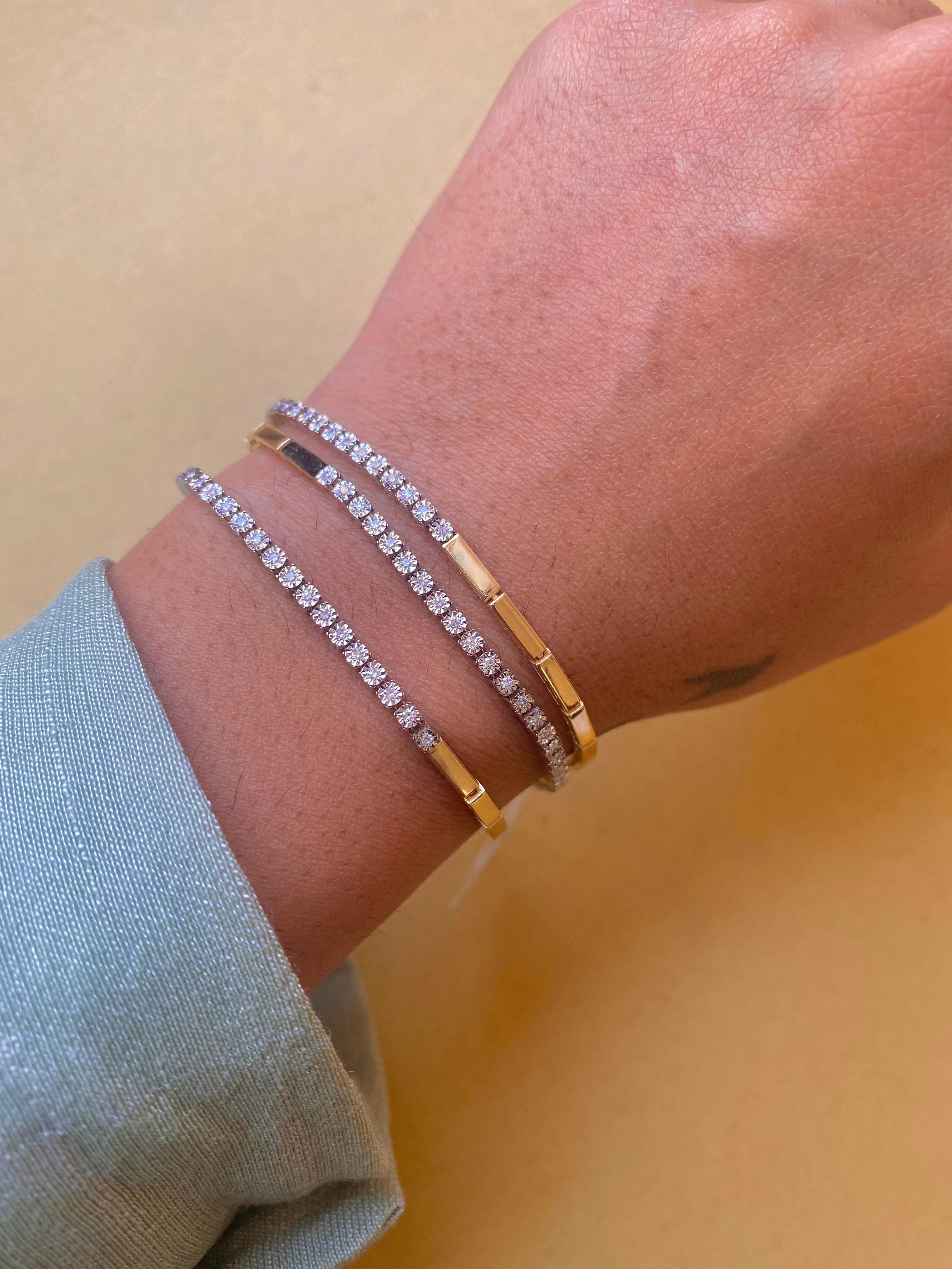 half diamond bracelet