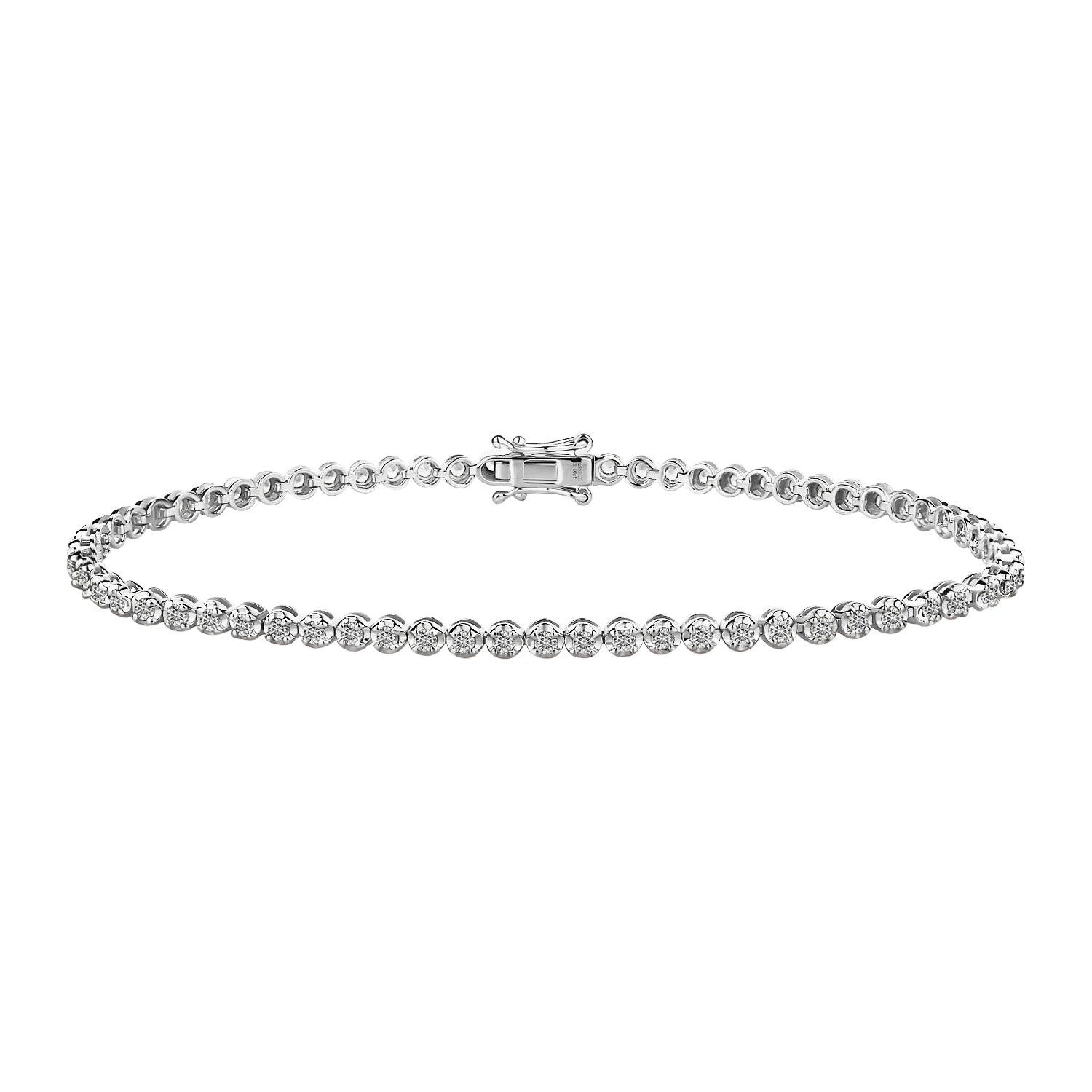 Bracciale tennis con diamanti Nina Zhou in oro 14 carati