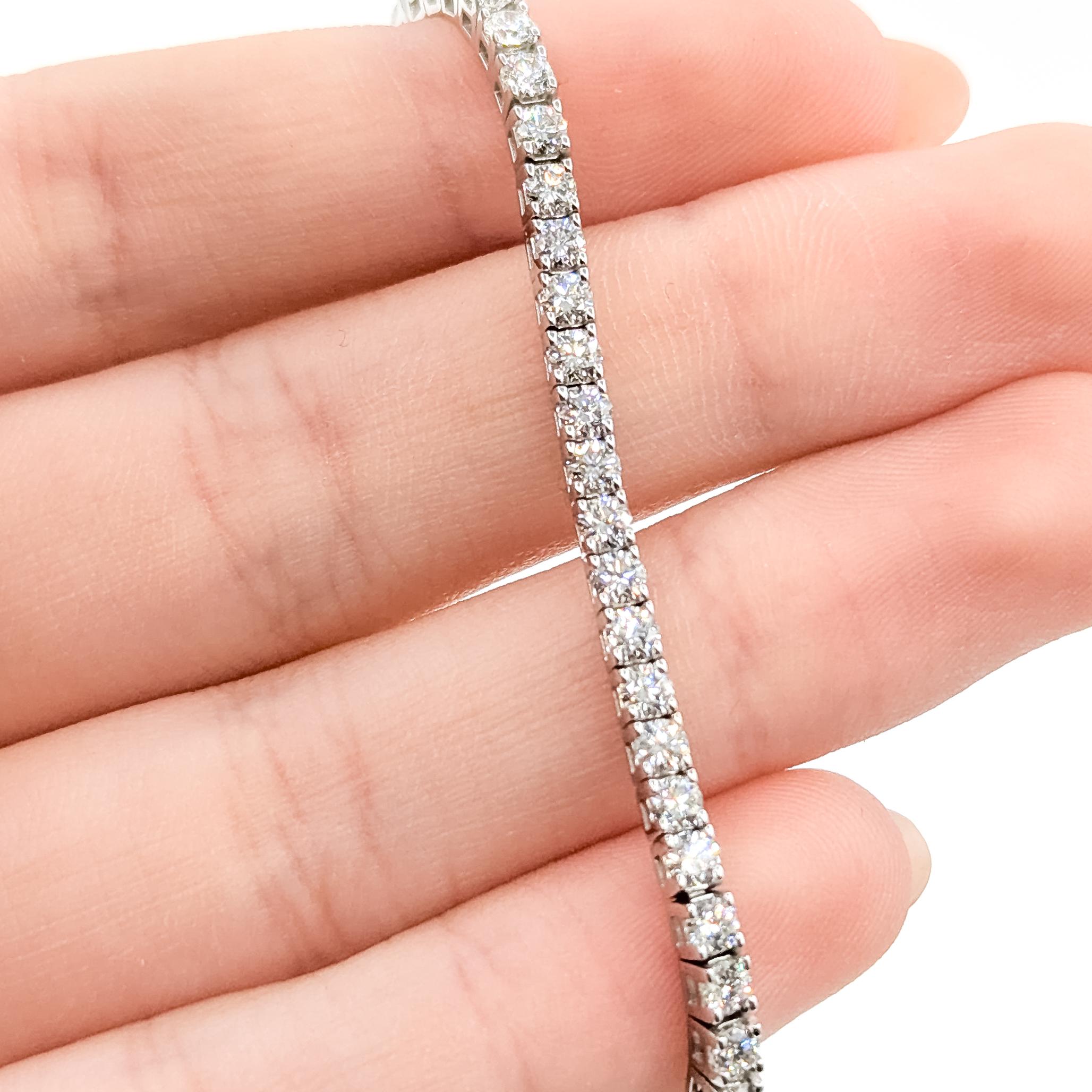 Pulsera de Tenis de Diamantes en Oro Blanco de 14k Contemporáneo en venta