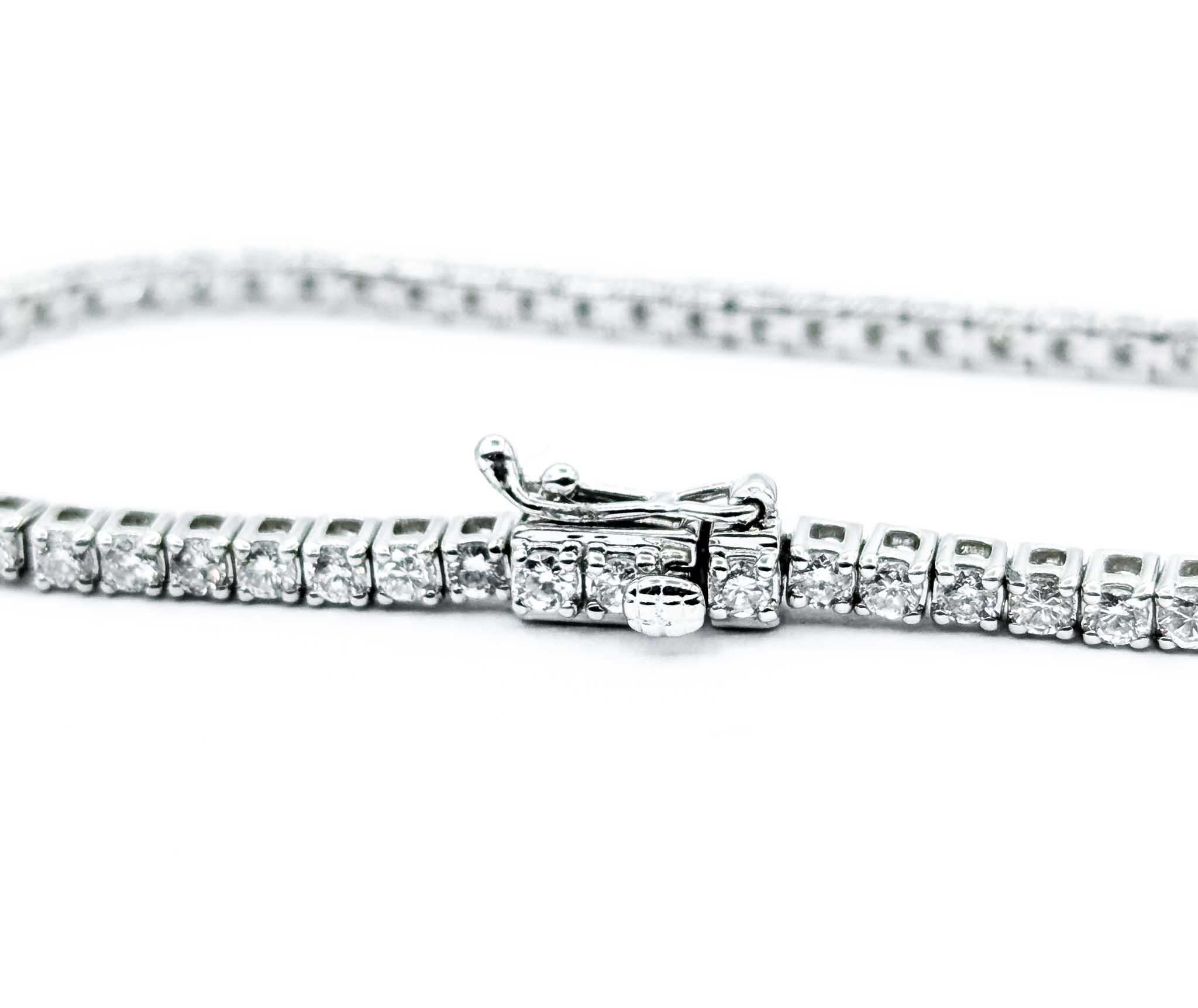 Diamant-Tennisarmband aus 14k Weißgold Damen im Angebot