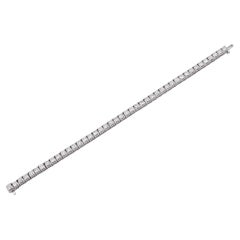 Bracciale tennis con diamanti in oro bianco 14K