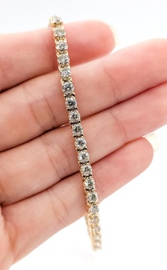 Diamond Tennis Bracelet in 14k Yellow Gold