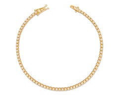 Diamant-Tennisarmband aus 18 Karat Gelbgold von Allison Bryan