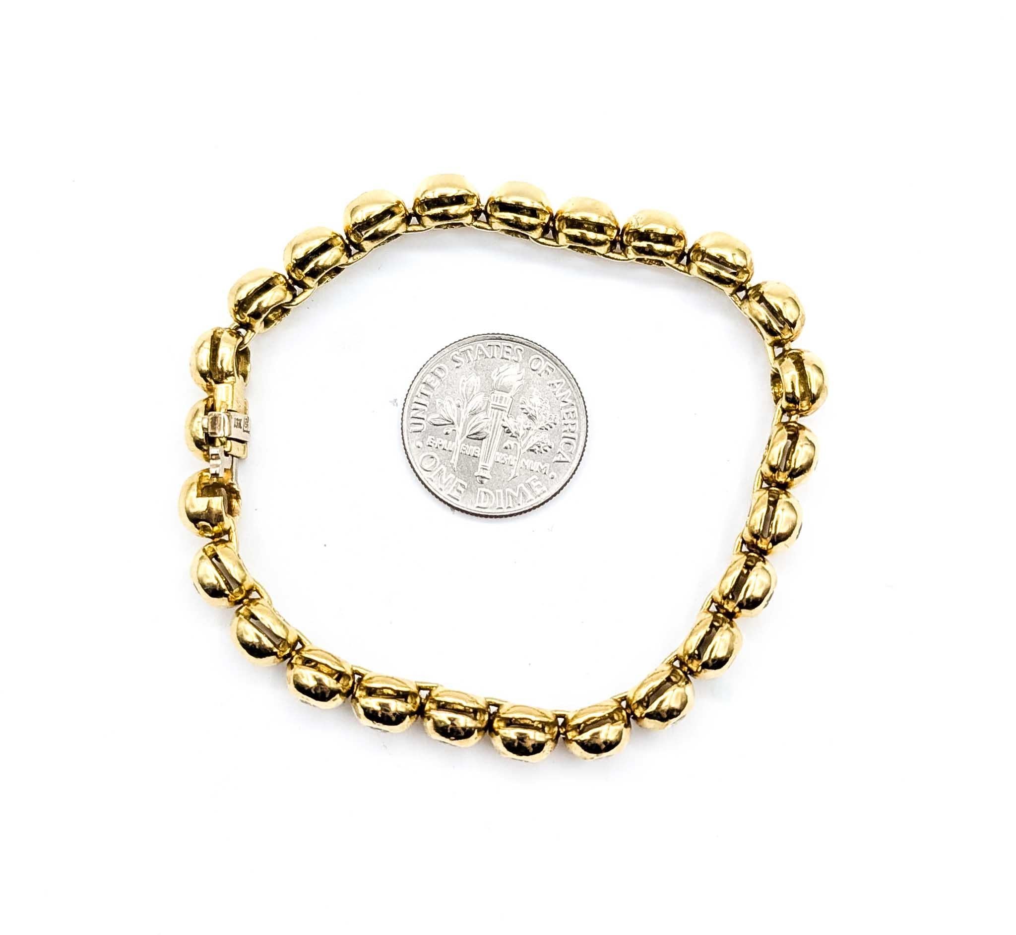Bracciale tennis con diamanti in oro 18 carati in vendita 1
