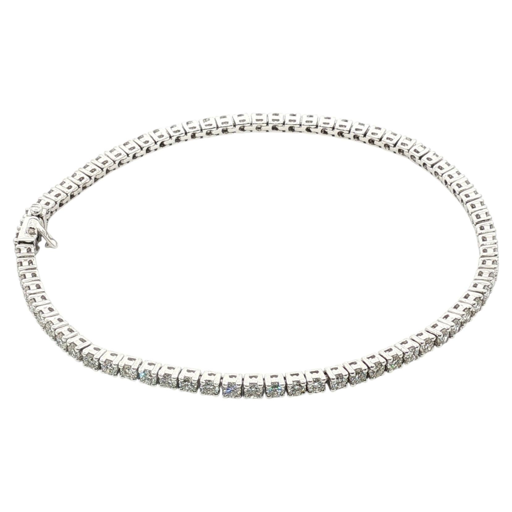 Pulsera de tenis con diamantes en oro blanco de 18 quilates