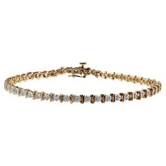 Diamond Tennis Bracelet in 9 ct Yellow Gold 0.50 ct