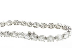 Diamond Tennis Bracelet in Platinum with Oval Diamonds