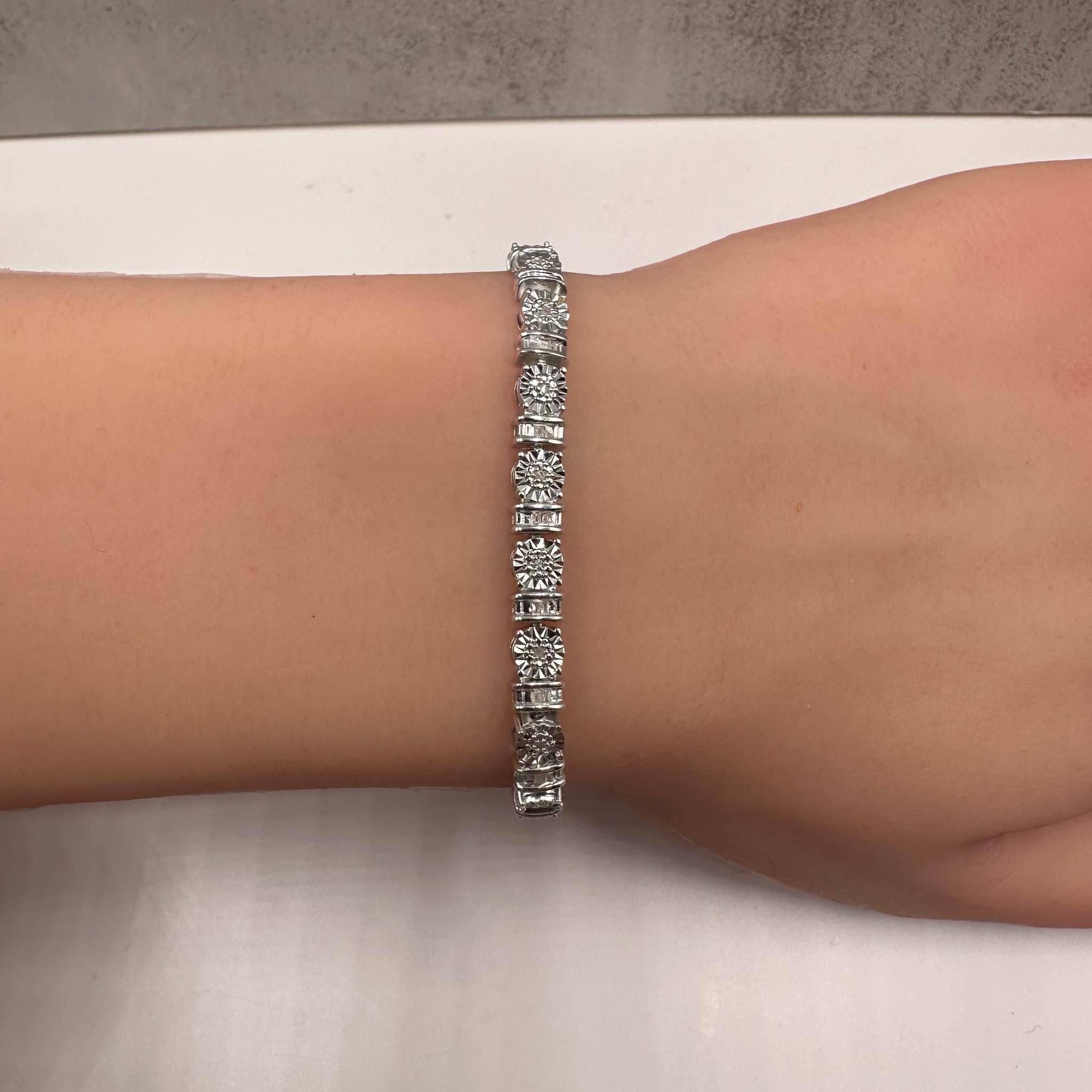 Diamond Tennis Bracelet in Sterling Silver - 0.25ctw I Color, 7.625
