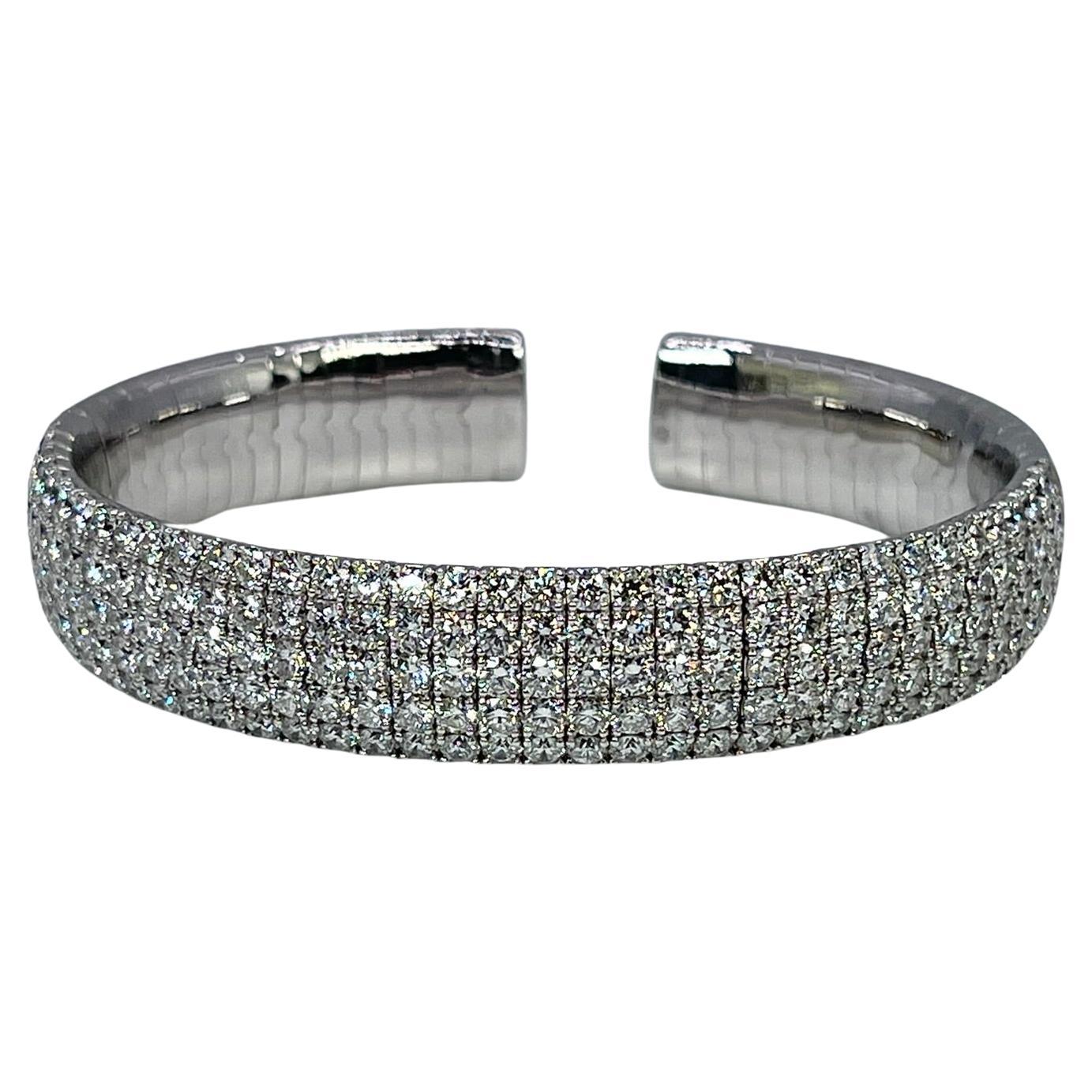 Diamond Tennis Bracelet Platinum 10ct Luxurious Diamond Bracelet For Sale