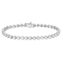 Diamant-Tennisarmband, Rundschliff 9,2 Karat 18K Weißgold