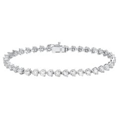 Diamant-Tennisarmband, Rundschliff 9,2 Karat 18K Weißgold