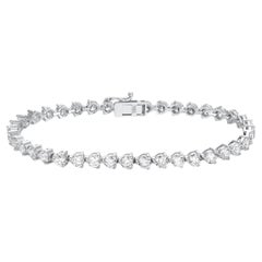Diamant-Tennisarmband, Rundschliff 9,2 Karat 18K Weißgold