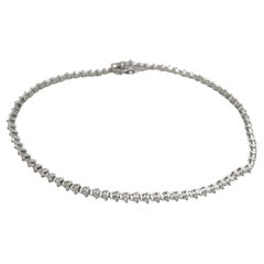 Pulsera de tenis con diamantes en oro blanco de 18 ct