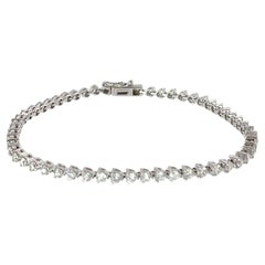 Diamant-Tennisarmband aus 18 Karat Weißgold mit 2,20 Karat