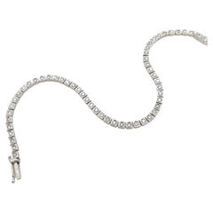 Diamond Tennis Bracelet Set With 0.85ct Natural Diamonds in 18ct White Gold