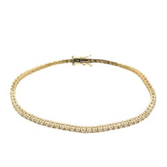 Bracelet tennis serti de diamants de 1,0 carat en or jaune 14 carats