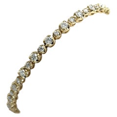 Pulsera de tenis de diamantes con diamantes naturales de 2,70 ct en oro amarillo de 14 ct
