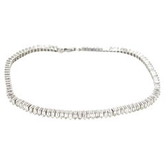 Bracciale tennis con diamanti naturali baguette da 3,50 carati in oro 18 carati