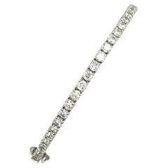 Pulsera de tenis de diamantes con diamantes naturales de 4,50 ct en oro blanco de 18 ct