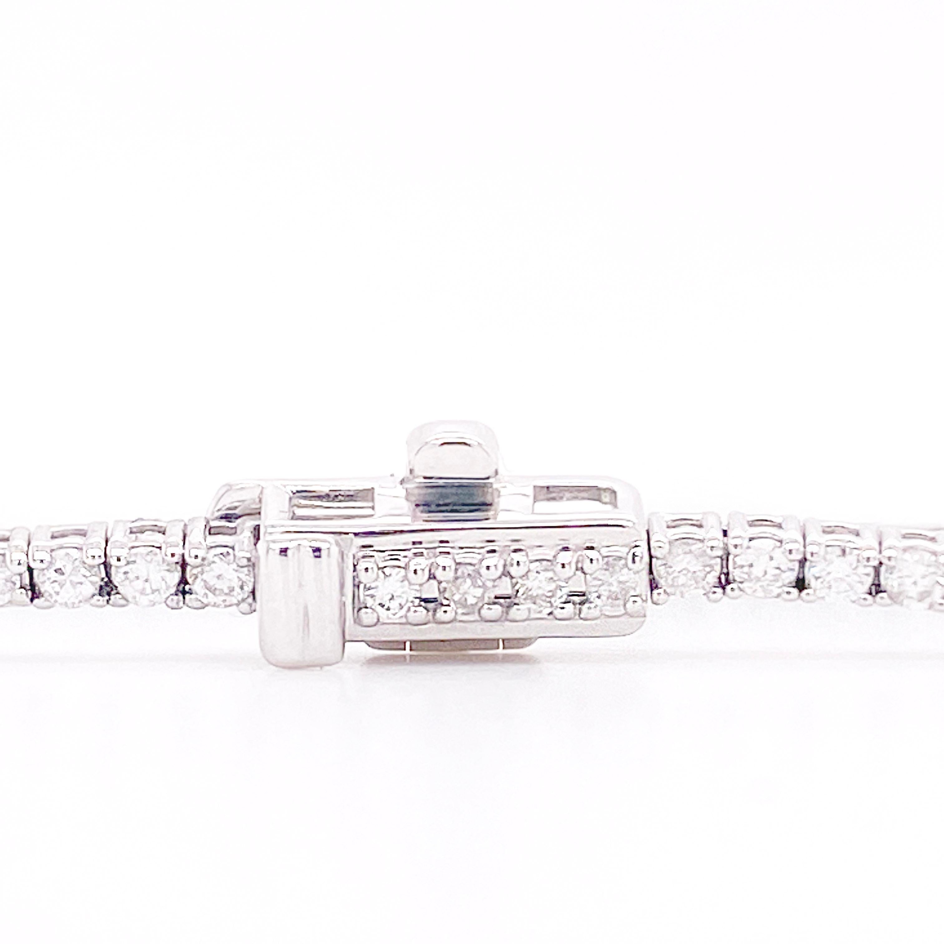 Diamant-Tennisarmband mit 1,00 Karat Diamanten, Schnur mit Diamanten (Rundschliff) im Angebot