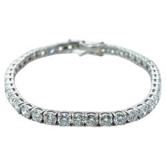 Diamant-Tennisarmband mit weißen runden Diamanten 12,70CT, H Farbe SI Reinheit 14KW