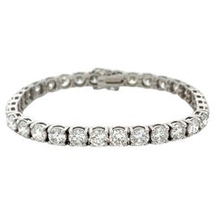 Diamant-Tennisarmband mit weißen runden Diamanten 16,79CT, H Farbe SI Reinheit 14KW