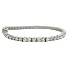 Diamant-Tennisarmband Weiße mit runden Diamanten 7,12CT, H Farbe SI Reinheit 14KW