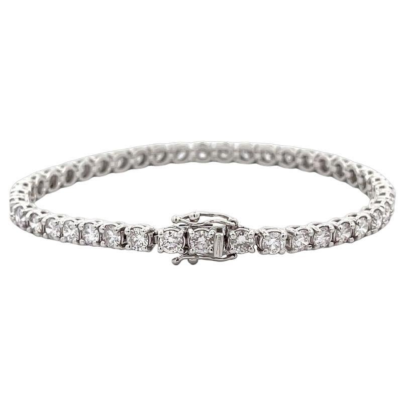 Diamant-Tennisarmband mit weißen runden Diamanten 7,56CT, H Farbe SI Reinheit 14KW