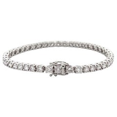 Diamant-Tennisarmband mit weißen runden Diamanten 7,56CT, H Farbe SI Reinheit 14KW