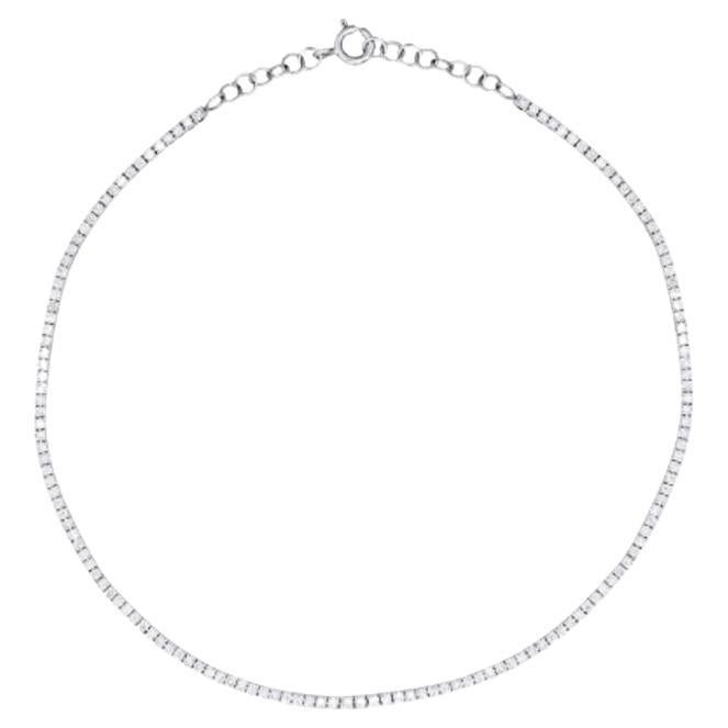 Diamond Tennis Choker, White Gold, GH SI1 Diamonds For Sale