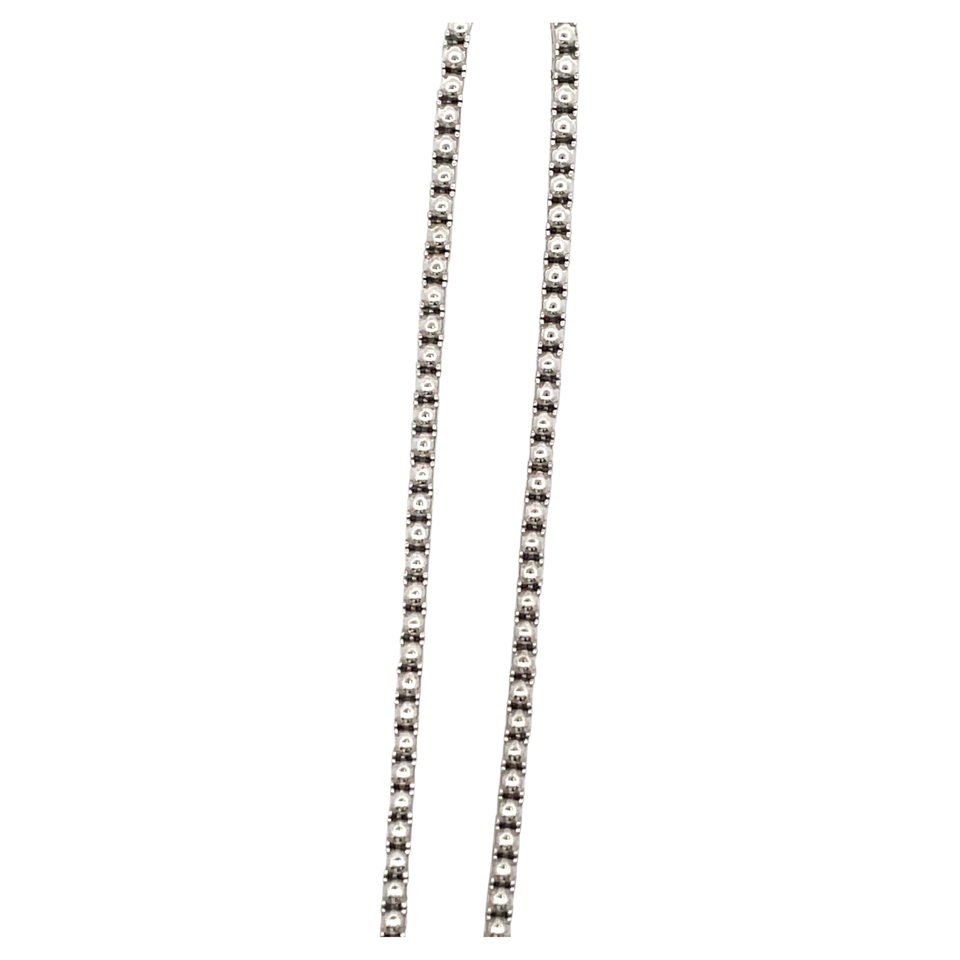 Diamant-Tennis-Tropfen-Illusion-Halskette 7,52 Karat 14 Karat Weißgold G-H SI1-2 (Rundschliff) im Angebot