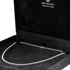 Diamond Tennis Necklace in 14k White Gold 4.55ct