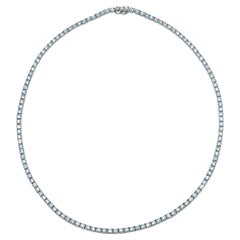 Diamond Tennis Necklace 11.51 Carat 18 Karat White Gold