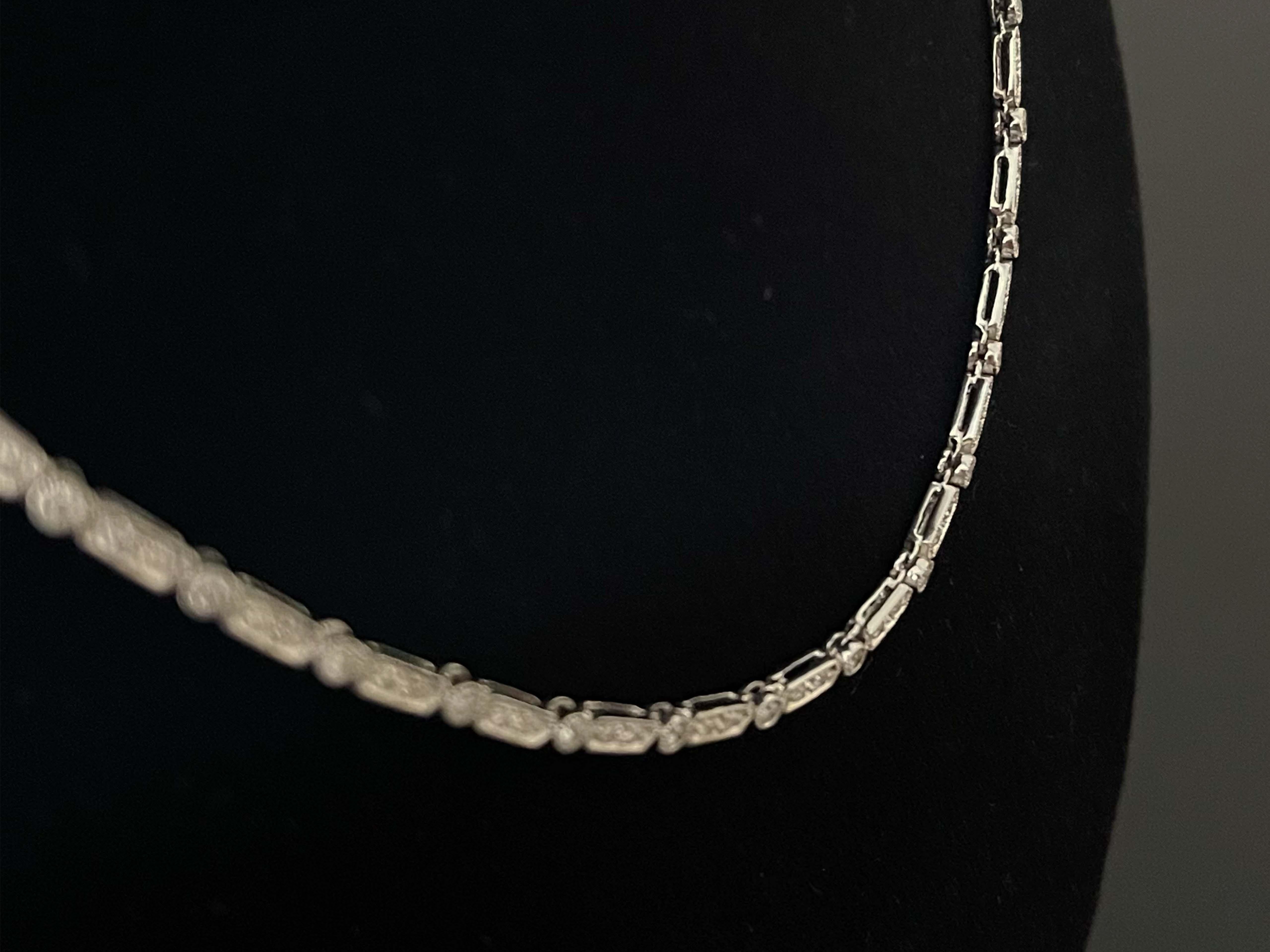 petite diamond tennis necklace