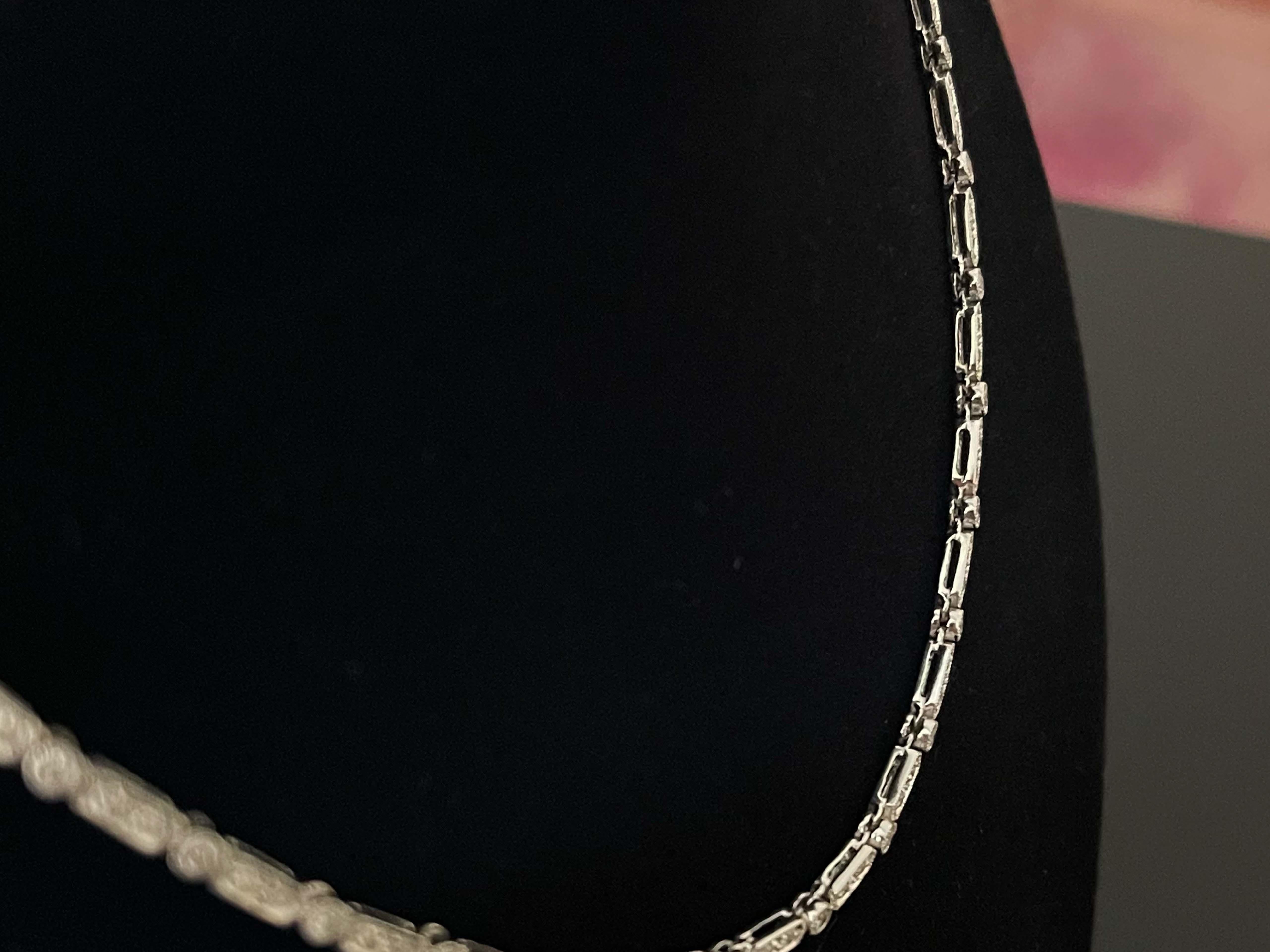 small diamond tennis necklace