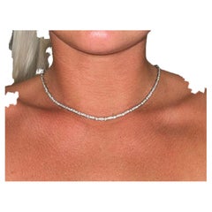 Collier tennis en or blanc 18 carats avec diamants 2,30 carats