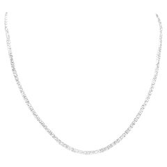 Diamant-Tennis-Halskette 5.3 Karat 18K Gold