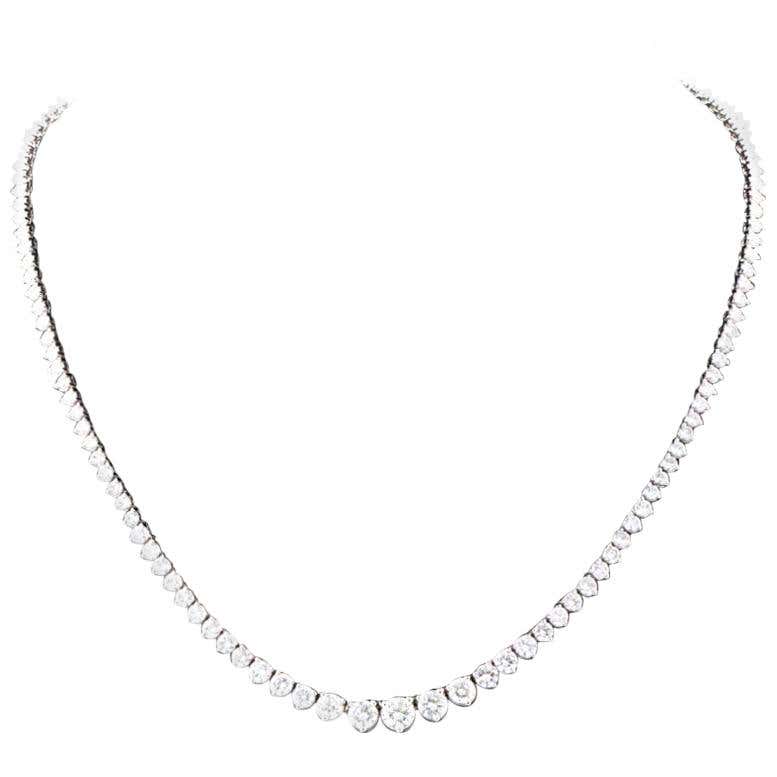 Diamond tennis necklace 10 carat Clearance