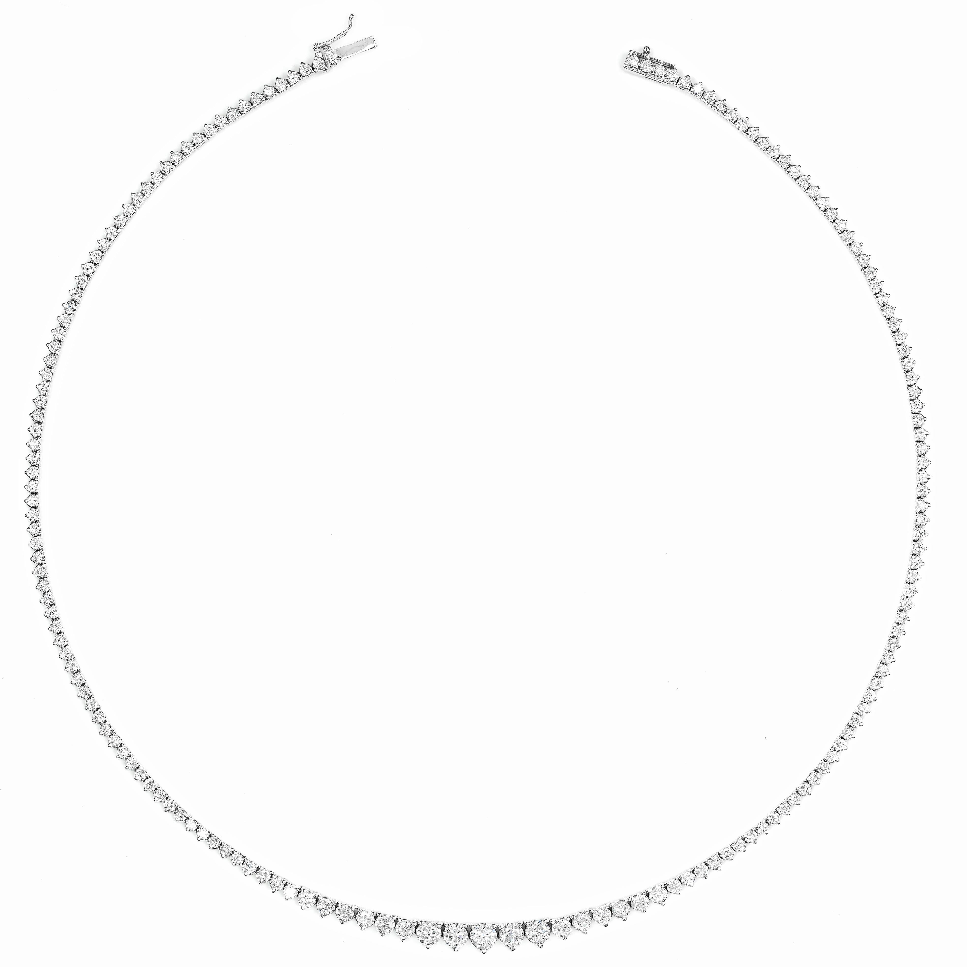 Diamond Tennis Necklace  In New Condition For Sale In Watford, GB