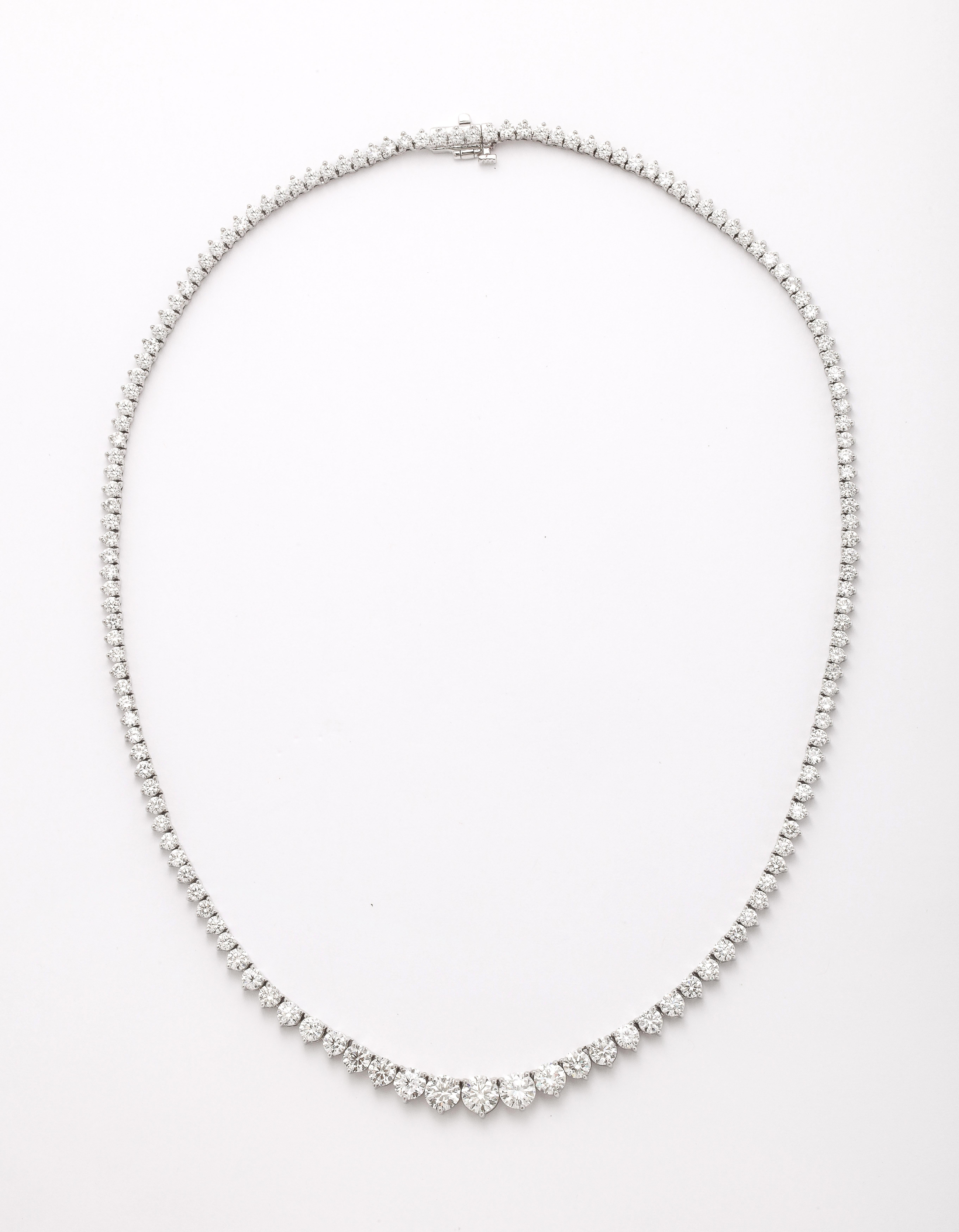 Diamond Tennis Necklace In New Condition In New York, NY